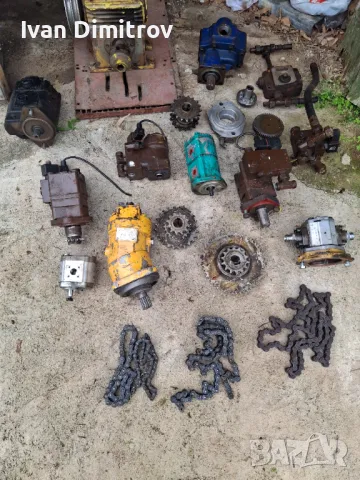 Хидромотори,помпи,редуктори,хидравлични кранове,Орбитроли,запчатки,вериги.