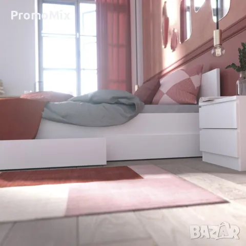 Легло Infinikit‎ Haven ‎3185L24T-ECR 140х200см рамка за легло приста с 2 чекмеджета, снимка 2 - Спални и легла - 49762539