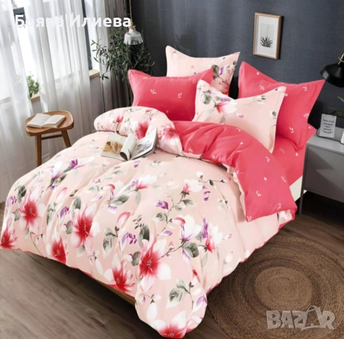 Луксозни двулицеви спални комплекти 6 части , снимка 7 - Спално бельо - 51566899