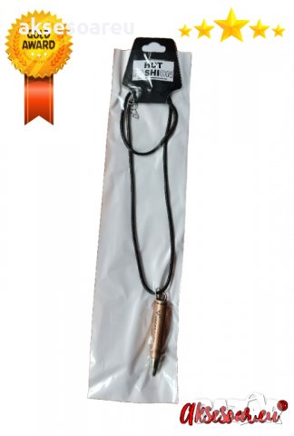 Колие медальон с верижка каишка с форма на патрон куршум патрон от автомат модни бижута за подарък з, снимка 4 - Колиета, медальони, синджири - 38329316