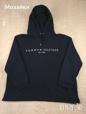 Tommy Hilfiger Hoodie възстановен с голямо лого, размер EU 50, тъмносин