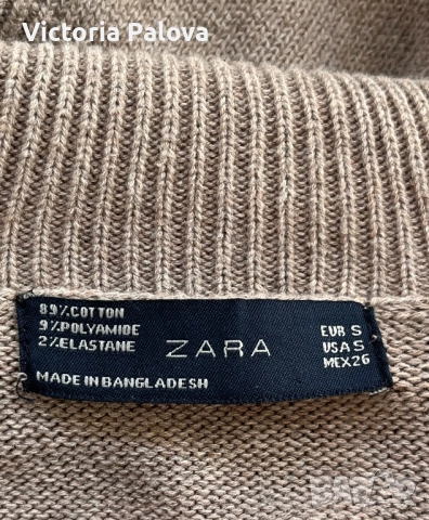 ZARA  базов поло пуловер 89% памук, снимка 10 - Блузи с дълъг ръкав и пуловери - 52473521