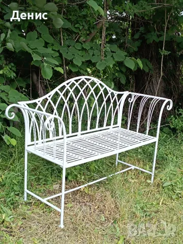 пейка метална бяла 25453, снимка 2 - Градински мебели, декорация  - 50325813