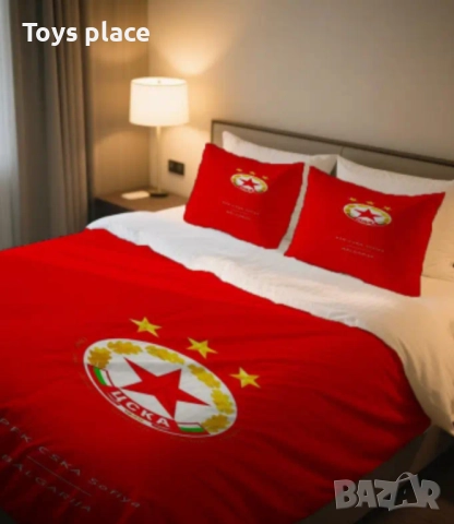 135*200см Спален комплект 3 части ЦСКА София , снимка 2 - Фен артикули - 52171810