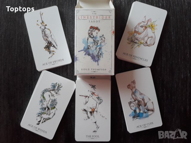Таро карти, различни от масовите: Ink Witch Tarot & Linestrider Tarot, снимка 5 - Карти за игра - 33677966