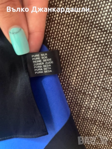 Копринен шал на геометрични фигури, снимка 12 - Шалове - 53151153