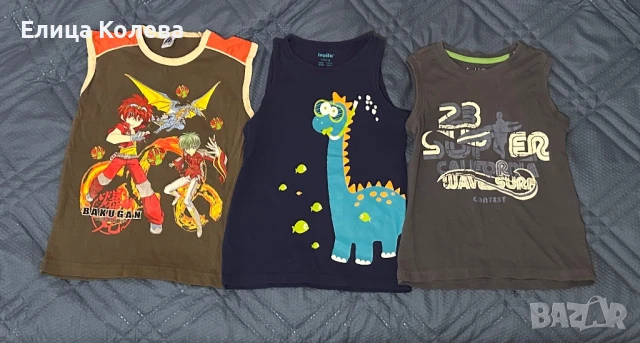 Лот от три потника за момче 116 см, снимка 2 - Детски тениски и потници - 50813633