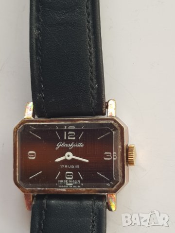 Дамски позлатен механичен часовник GLASHÜTTE DDR GUB, снимка 8 - Дамски - 33525843