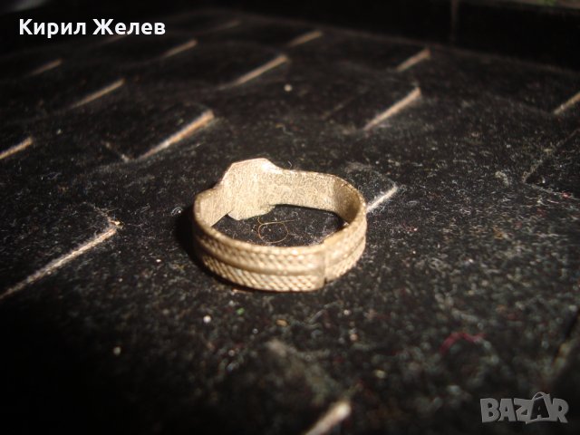 СТАРИНЕН САЧАНЕН ПРЪСТЕН с БУКВА К МАЙСТОРСКА РЪЧНА ИЗРАБОТКА 66661, снимка 5 - Пръстени - 32287236
