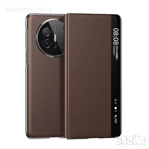 Huawei Mate X6 Electroplating Litchi Pattern / MagSafe View Window Калъф и Протектор, снимка 9 - Калъфи, кейсове - 51955312