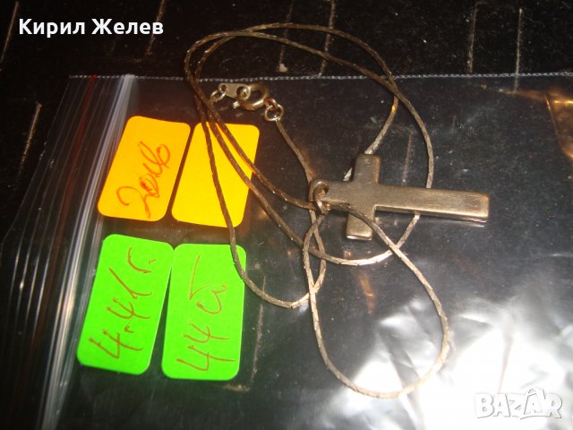 ПОЗЛАТЕНО СТОМАНЕНО КРЪСТЧЕ с ВЕРИЖКА НЕРЪЖДАЕМИ АРТ ДИЗАЙН КОЛИЕ 441Г, снимка 3 - Колиета, медальони, синджири - 32287363