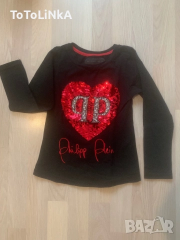 Блуза за момиченце с надпис Philipp Plein 