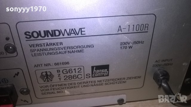 soundwave A-1100R-stereo amplifier-внос холандия, снимка 16 - Ресийвъри, усилватели, смесителни пултове - 27845991