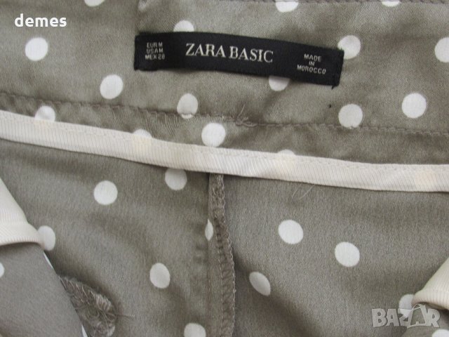  Дамски панталон в сив цвят ня точки ZARA размер М, нов, снимка 6 - Панталони - 32504315