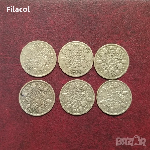 Великобритания серия 6 пенса 1931 - 1936 г. Джордж V