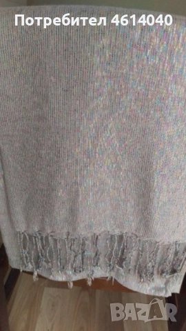 Шал с ресни 165 см * 65 см Шалове, снимка 3 - Шалове - 52529126