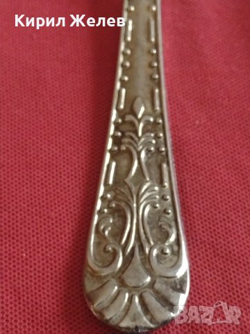 Голяма стара цинкова лъжица с маркировка ITALI красива орнаментика за КОЛЕКЦИЯ 42106, снимка 2 - Други ценни предмети - 43862351