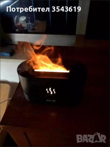 2023 Дифузер Овлажнител за Въздух 3D LED Камина овлажнител огън арома, снимка 4 - Други - 39348493