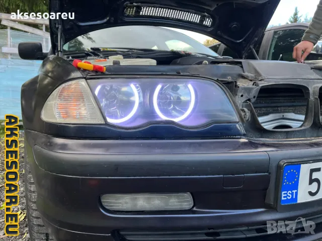 Ангелски очи многоцветни RGB LED Фарове Angel Eyes DRL за кола пръстени 4x131 mm за BMW, снимка 13 - Аксесоари и консумативи - 48040281