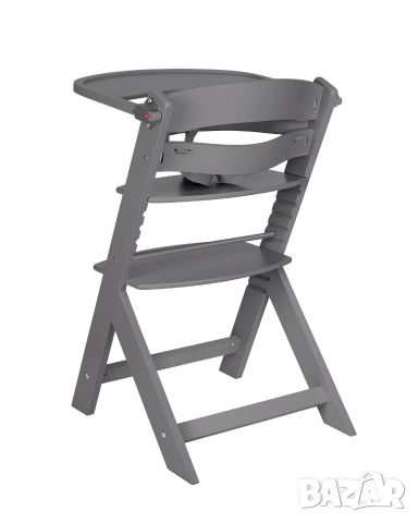 Дървен стол за храненe Nordy Dark Grey С БЕЗПЛАТНА ДОСТАВКА , снимка 4 - Столчета за хранене - 53565010