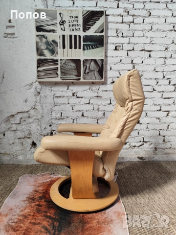 Кожено релакс кресло  La-Z-Boy, снимка 8 - Дивани и мека мебел - 51946522