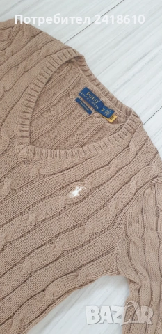 POLO Ralph Lauren Cable Pima Cotton  V - Neck Size XS НОВО! ОРИГИНАЛ! Дамски Пуловер!, снимка 15 - Блузи с дълъг ръкав и пуловери - 53024227
