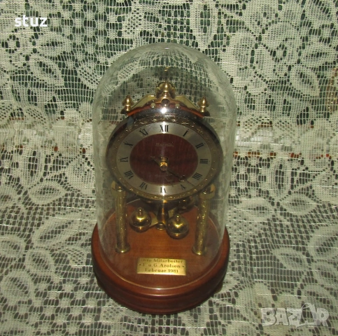 Немски настолен часовник Hermle с въртящи се сфери, снимка 2 - Антикварни и старинни предмети - 53596416