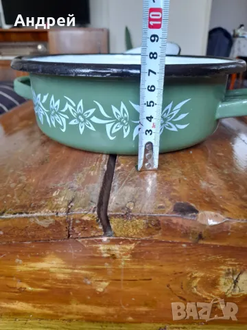 Стара Емайлирана тенджера #11, снимка 6 - Съдове за готвене - 48297431