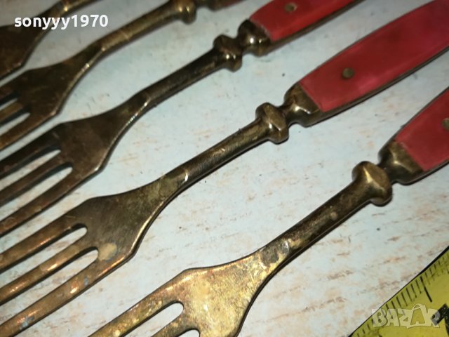 ВИЛИЦИ 6БР ОТ ФРАНЦИЯ-МЕД МЕСИНГ 1001241854, снимка 6 - Антикварни и старинни предмети - 43748756