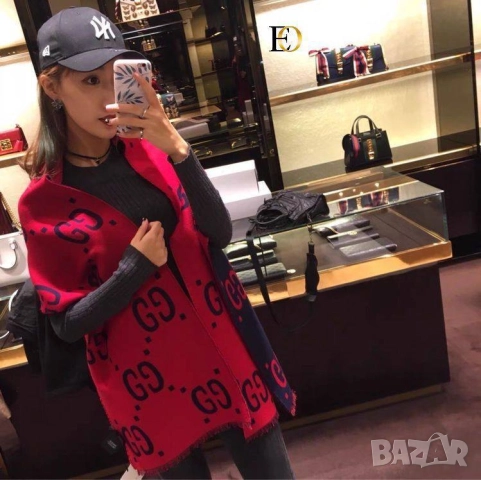 кашмирен шал gucci, снимка 3 - Шалове - 51442656