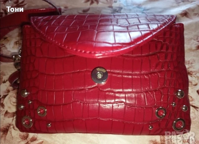 CAROLINE BISS Нова Кожена Дамска Чанта с Етикет, снимка 10 - Чанти - 50778371