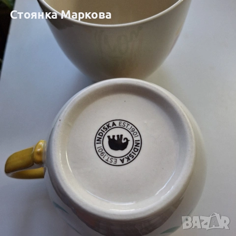 Две големи керамични чаши/купи от Швеция, снимка 4 - Чаши - 53098912