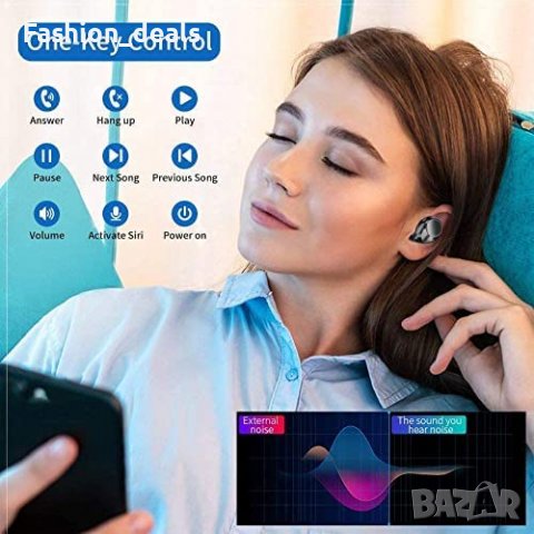 Нови Безжични слушалки Спортни с кутия за зареждане Earbuds за музика, снимка 6 - Bluetooth слушалки - 40203479