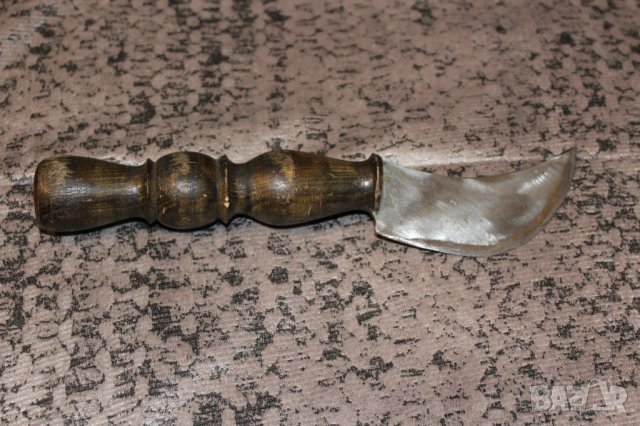 стар нож със дървена дръжка , снимка 3 - Антикварни и старинни предмети - 38274616