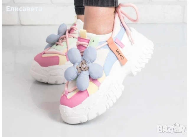 Дамски модерни кецове на платформа , снимка 5 - Маратонки - 50454303