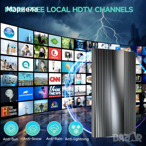 Обновена телевизионна антена/Smart TV с локални канали на закрито/, снимка 9 - Приемници и антени - 50536595