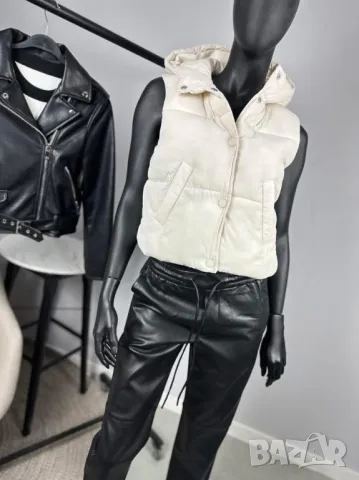 MANGO къс елек / грейка в бежово, снимка 4 - Елеци - 49525065