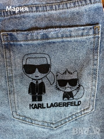Къси дънкови панталонки Karl Lagerfeld