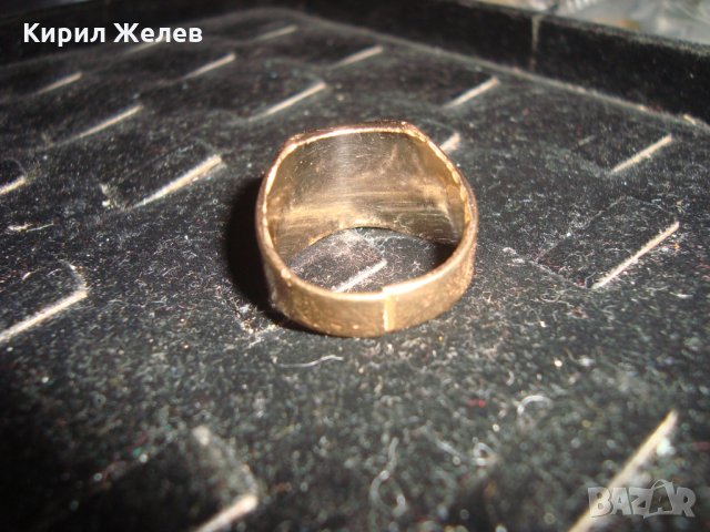 СТАР МЕДЕН ПОЗЛАТЕН РЕТРО КЛАСИЧЕСКИ МОДЕЛ МАСИВЕН ПРЪСТЕН СЕРИОЗНА ПОЗЛАТА МАЙСТОРСКА РАБОТА 19691, снимка 10 - Антикварни и старинни предмети - 32577468