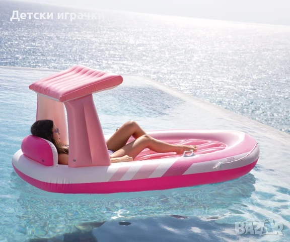 Надуваем дюшек със сенник лодка 244 х 119 х 97 см, Intex, снимка 4 - Надуваеми играчки - 51102622
