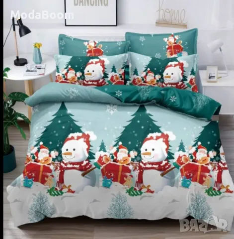 Коледно спално бельо различни цветове , снимка 3 - Спално бельо - 48179599