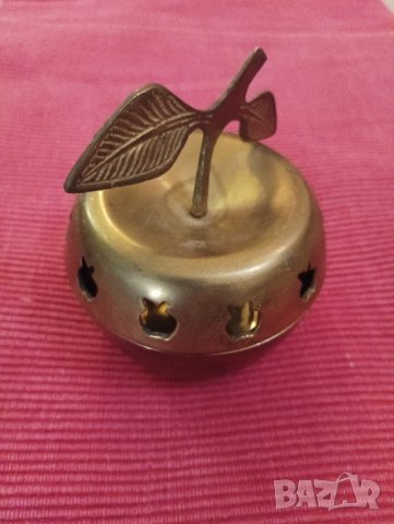 Месингова кутия, ябълка. , снимка 2 - Декорация за дома - 43734908