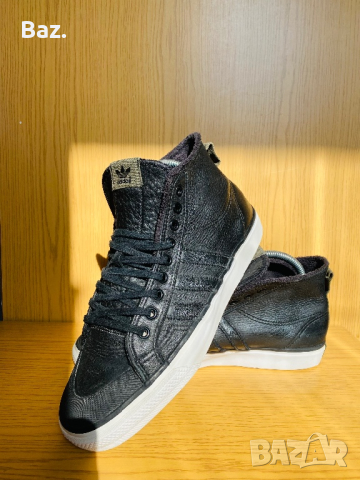 Adidas  NIZZA highs black leather  ,  номер 43, 1/3, снимка 2 - Кецове - 44864003