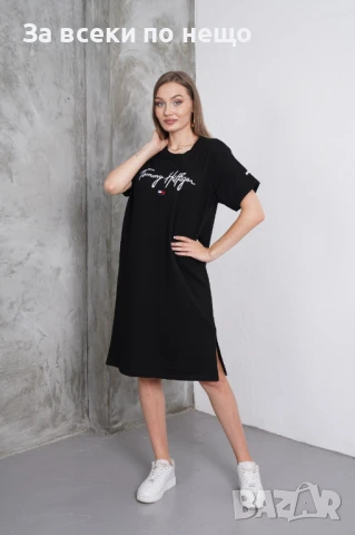 Tommy Hilfiger Дамска Ежедневна Спортна Рокля Томи Хилфигер - 2 Налични Цвята Код A689, снимка 3 - Рокли - 50775233