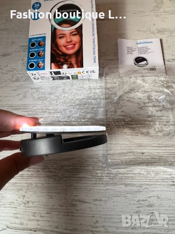 Селфи ринг лампа с щипка в черен цвят с 3 режима на яркост на светлината ❤️, снимка 2 - Селфи стикове, аксесоари - 52364592