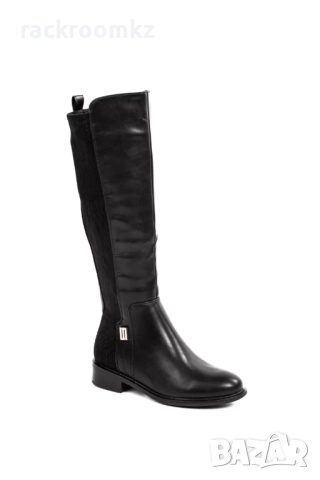 РАЗПРОДАЖБА! -50% на дамски ботуши с ластик в черен цвят модел: 0-290 black, снимка 3 - Дамски ботуши - 52943354