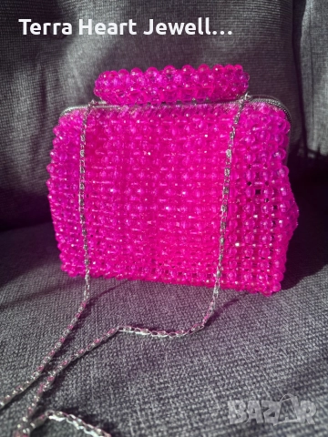 Дамска чанта от кристални мъниста и метална рамка , снимка 12 - Чанти - 52502126