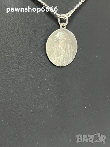 Сребърна висулка 925 проба -  БОГОРОДИЦА, снимка 3 - Колиета, медальони, синджири - 53441800