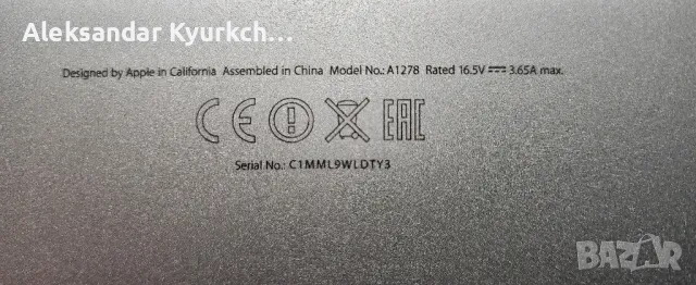 MacBookPro model A1278, снимка 8 - Лаптопи за дома - 48518520