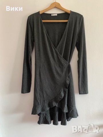 Сива красива рокля, снимка 3 - Рокли - 26877324